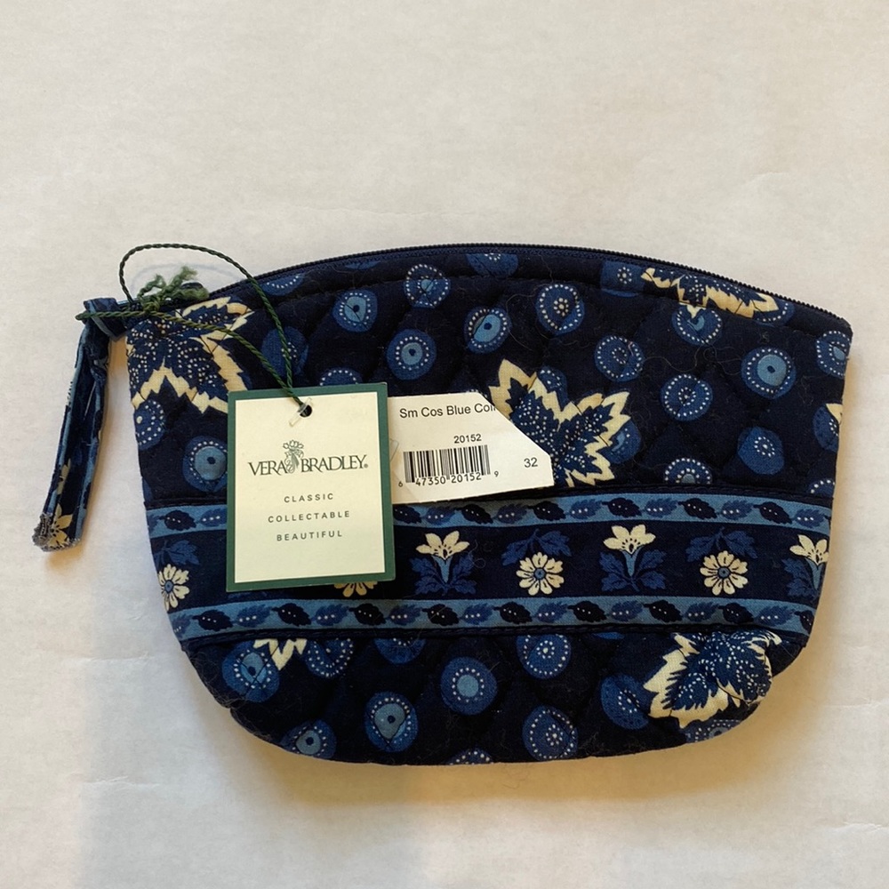 Vera Bradley Small Cosmetic Bag, Blue, NWT